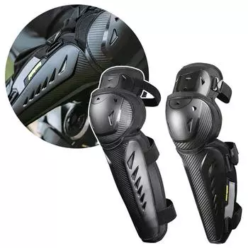 Комплект из 2 защитных наколенников с круглой головкой для соревнований, внедорожное снаряжение для езды на мотоцикле, спортивная защита
