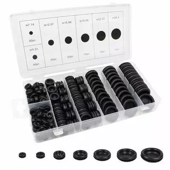 Комплект из 300 резиновых уплотнительных колец 18 размеров, прокладки NBR O-ring & O-ring & standard parts & 170pcs/box чёрный