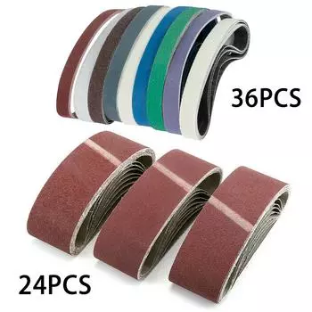 Комплект из 36 шлифовальных лент, износостойкая ленточная шлифовальная бумага, прочная шлифовальная абразивная лента, набор для замены шлифовальных лент