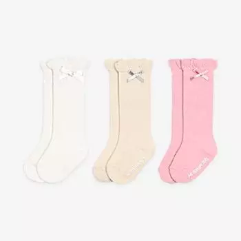 Комплект из 3 детских гольфов в рубчик Hi Baby Club Petite, корейские детские товары
