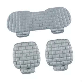Комплект из 3-х автомобильных чехлов для задних и передних сидений, универсальные автомобильные аксессуары серый