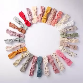 Комплект из 3-х предметов: мусульманская хлопковая и льняная эластичная повязка на голову, комплект из 3-х предметов: повязка на голову с ушками кролика, благодаря которой девочки будут выглядеть красиво