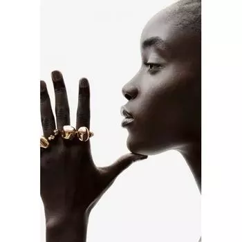 Комплект из 3 колец HM золотого цвета