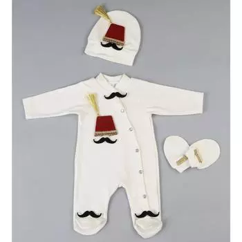 Комплект из 3 комбинезонов для мальчика White Fez Baby Boy