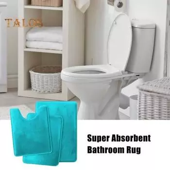 Комплект из 3 ковриков для ванной, впитывающие, быстросохнущие коврики для ванной, U-образный контурный коврик для унитаза, нескользящий коврик для ванной комнаты, декор для ванной комнаты, комфорт чёрный