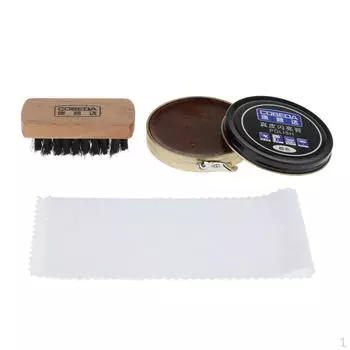 Комплект из 3 кожаных туфель, комплект для блеска, ботинки коричневого цвета