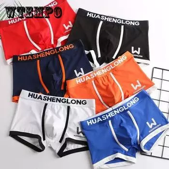 Комплект из 3 мужских трусов-боксеров из чистого хлопка, молодежных спортивных модных милых трусов-боксеров XXXL