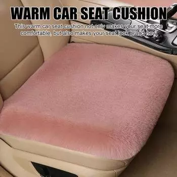 Комплект из 3 плюшевых подушек для автомобильных сидений, теплые нескользящие чехлы из искусственного меха для передних и задних сидений, универсальная подушка для автомобильных сидений вино красного