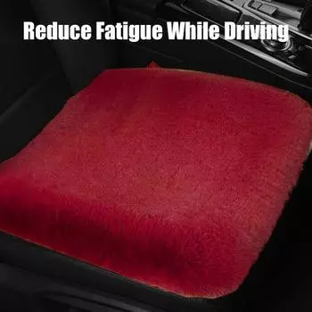 Комплект из 3 плюшевых подушек для автомобильных сидений, теплые нескользящие чехлы из искусственного меха для передних и задних сидений, универсальная подушка для автомобильных сидений бежевый