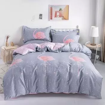 Комплект из 3 пододеяльников из 100% хлопка с модным принтом, 1 пододеяльник, 2 наволочки из хлопка, мягкое, приятное для кожи постельное белье 150x200cm 3pcs