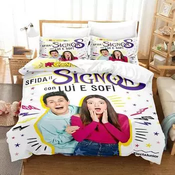 Комплект из 3 пододеяльников с ярким африканским рисунком для девочек, ультрамягкие, уютные и дышащие постельные принадлежности для спальни, 1 пододеяльник и 2 наволочки 70x133cm 2pcs