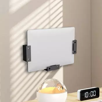 Комплект из 3 подставок под стол для ноутбука, держатель для ноутбука с винтами, полка, кронштейны для хранения, подставка, чёрный