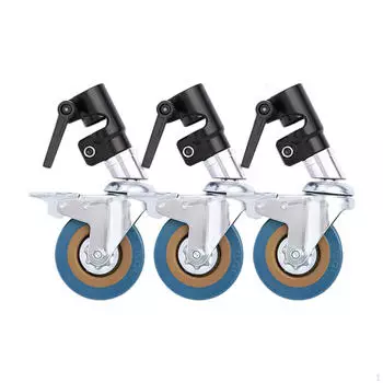 Комплект из 3 поворотных колес с резиновым основанием, прочный, подходит для бесплатной транспортировки