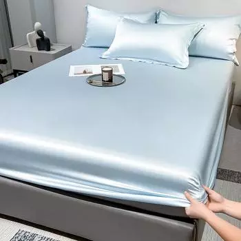 Комплект из 3 предметов: простыня, 1 эластичная простыня на резинке, 2 наволочки, охлаждающая простыня, постельное белье с противоскользящим покрытием, чехол для матраса 120x200cm 1pc