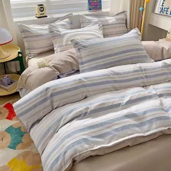 Комплект из 3 предметов: простыня из хлопка для матери и ребенка, потертый хлопок, пододеяльник 1.2m