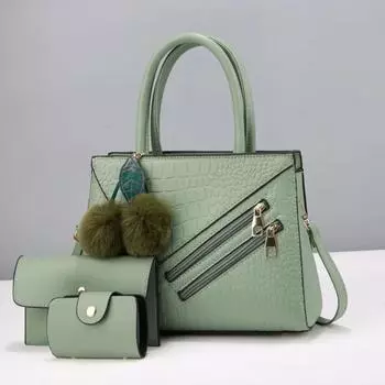 Комплект из 3 предметов, женские кошельки и сумки, высококачественная кожаная сумка-мессенджер, дизайнерские женские сумки через плечо