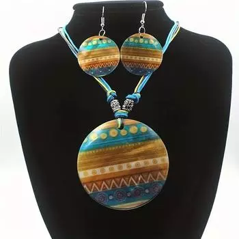 Комплект из 3 серег + ожерелья в стиле бохо, изготовлен из ракушек, позолоченных 18 карат, подходит для повседневных нарядов, аксессуаров для вечеринок разноцветный