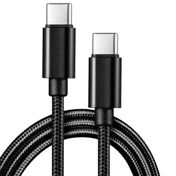 [Комплект из 3 шт.] Кабель USB C [30 см + 30 см + 30 см/серый, совместимый с PD, быстрая зарядка 60 Вт] Кабель USB-C и USB-C для передачи данных Предотвращение отключения Прочная конструкция