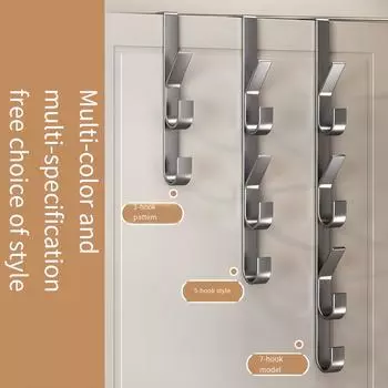 Комплект из 3 современных металлических дверных крючков — простая установка, окрашенная отделка, многоцелевые вешалки для одежды и аксессуаров на дверь 3pcs