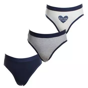 Комплект из 3 трусиков из дышащей ткани D093G для девочек, удобный и дышащий дизайн. 4 AOS разноцветный