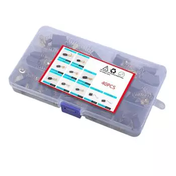 Комплект из 40 угольных щеток для электродвигателей, сменный комплект для электроинструментов 10 размеров, подходит для ремонта дрелей B