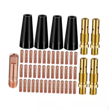 Комплект из 48 насадок для безгазовой сварки с флюсовым сердечником, сменные, простые в использовании, с хорошей проводимостью, легкие