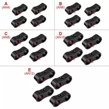 Комплект из 4 автомобильных зажимов для шлангового сепаратора, анодированный кронштейн-адаптер AN10