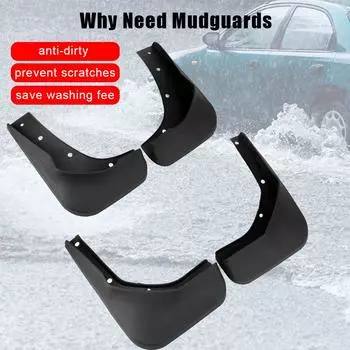 Комплект из 4 брызговиков для Ford Kuga Escape 2013-2019, автомобильные брызговики, брызговики, крылья, детали из АБС-пластика, протектор, автомобильные аксессуары чёрный