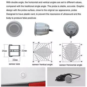 Комплект из 4 датчиков парковки QXNY для автомобиля, автомобильная система заднего хода, радарная система определения расстояния, ЖК-дисплей с дистанционным управлением и звуковым предупреждением 4 Parking sensoss жемчужина белый