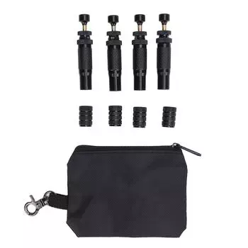 Комплект из 4 клапанов для спуска воздуха в шинах, регулируемый автоматический стопор, диапазон от 10 до 30 фунтов на кв. дюйм, навинчивающийся инструмент для спуска воздуха в шинах