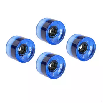 Комплект из 4 колес для скейтборда диаметром 70 мм, 78A, без подшипников, для стандартных, круизеров, парковых и уличных катаний White