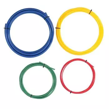 Комплект из 4 медных трубогибов переменного тока 1/4 дюйма, 3/8 дюйма, 1/2 дюйма, 5/8 дюйма, длина 13 футов, встроенный пластиковый трубогиб PE T