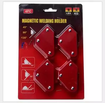 Комплект из 4 мини-магнитных сварочных позиционеров: Инструмент с фиксированным углом для крепежных инструментов, 9 фунтов 9 lbs 4-piece set