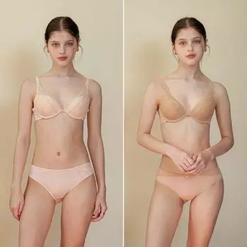 Комплект из 4 предметов бюстгальтера-трусиков Wonder Bra Essential Wonder Boost, светло-бежевый + песочно-бежевый WBW3O2627_T 80D(95)