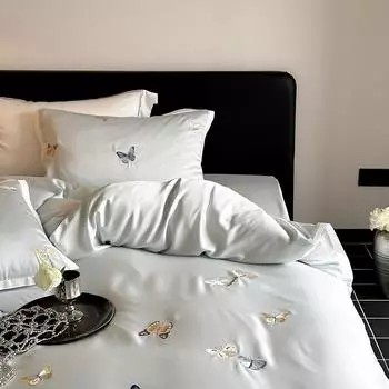 Комплект из 4 предметов класса А для матерей и младенцев 100% Lenzing Tencel, Летний принцессный прохладный комплект из 3 предметов: простыня, одеяло из ледяного шелка 1.2 m 3pc quilt 1.5*2m