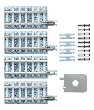 Комплект из 4 рельсов TOMIX N Gauge Joint PC Rail F 1530 для моделей железных дорог S35-J-PC