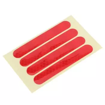 Комплект из 4 шт. Светоотражающая наклейка на переднее/заднее колесо для электросамоката Ninebot G30, аксессуар, красный