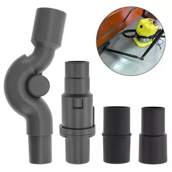 Комплект из 4 шт. вращающихся переходников-изгибов 35-32 мм Сверхпрочный универсальный угловой соединитель для пылесосов Miele Philip