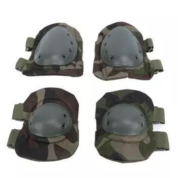 Комплект из 4 шт., защитные накладки на колени и локти зеленого цвета, наколенники, ремни для защиты локтей, комплект для двигателя