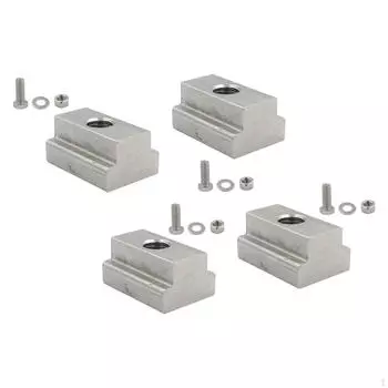 Комплект из 4 штук для крепления рельсов грузовой платформы с Т-образным пазом, простая установка, сменные детали из нержавеющей стали для