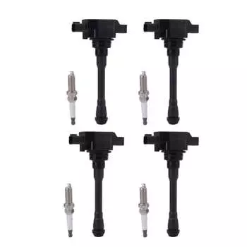 Комплект из 4 свечей зажигания и катушек зажигания Nissan Iridium Serena C25 NC25 22401-ED815 22448-1KT0A и т. д.. Внешний продукт