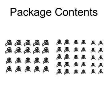 Комплект из 50 крепких пружинных хомутов для шлангов с черными пружинами для небольших двигателей, силиконовые шланги