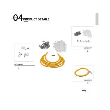 Комплект из 50 предметов: органайзер для проводов, зажим для кабеля, винт, запасные части, аксессуары