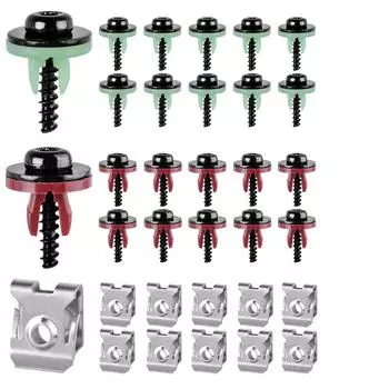 Комплект из 50 шт. винтов, болтов и U-образных гаек для защиты двигателя от брызг для Ford C-Max Focus Mondeo