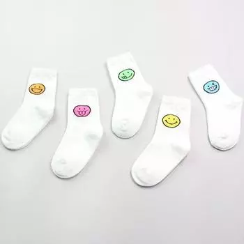 Комплект из 5 детских мини-носков Kids Future High Fashion, популярный персонаж в Корее