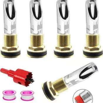 Комплект из 5 ниппельных поилок из нержавеющей стали с латунным соединителем для свиней, поросят и коз