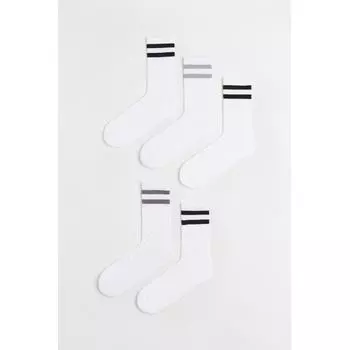 Комплект из 5 пар носков HM White Grey 3739