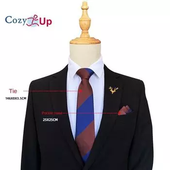 Комплект из 5 предметов Cozy Up, мужские галстуки с узором пейсли, включая галстук, квадратный шарф, манжеты, зажим для галстука, подарочная коробка