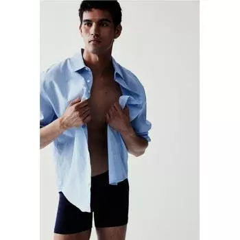 Комплект из 5 предметов на шнурках из хлопка HM Grey Melange Navy Blue White XS