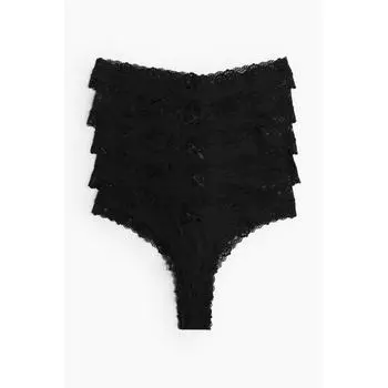 Комплект из 5 шт. бразильских трусиков HM, черный